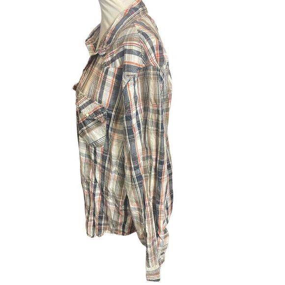 Levi’s Vintage Pearl Snap Button Down Plaid Long Sleeve Multi-Color Men’s Shirt - Picture 7 of 10